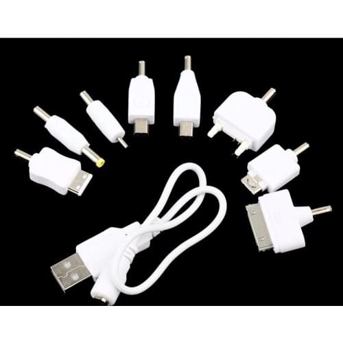1 Set Mobile Power Connector Usb To 8PCS USB Charging Adapters Micro For Iphone Samsung Sony Nokia PSP E2014 Accessories