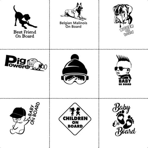 10 Styles Baby On Board Car Sticker Funny The Car Personalized Car Stickers Motorcycle Decals Wallpaper