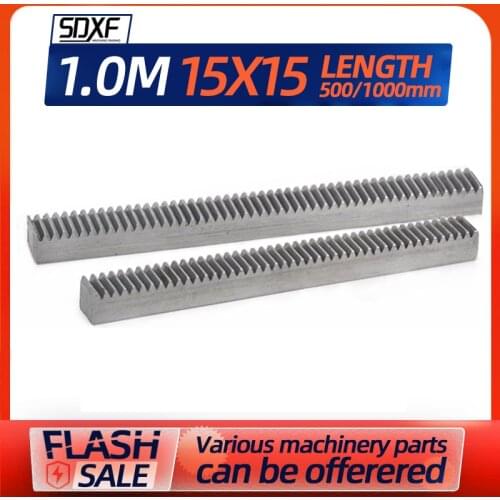 1Mod 15 * 15 500/1000mm precision gear rack cnc rack (straight teeth) toothed rack cnc machine