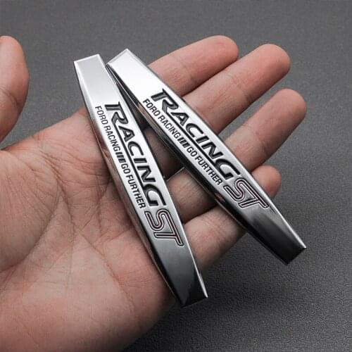 2PCS Car Emblem Badge Decals Trim Styling Metal Fender Side Car Sticker for Ford Focus 2 MK2 3 4 MK3 MK4 ST Car accessories
