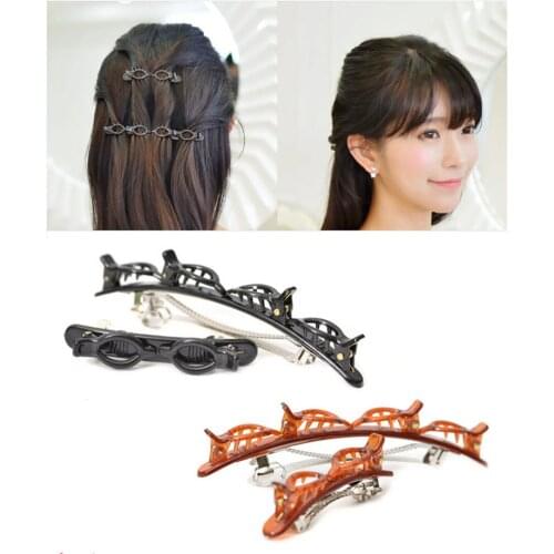 2pcs Fashion Women Hair Clip Accessories DIY Formal Double Hairpin Disk Styling Comb Beauty Tool Set For Hair Accessory Tools