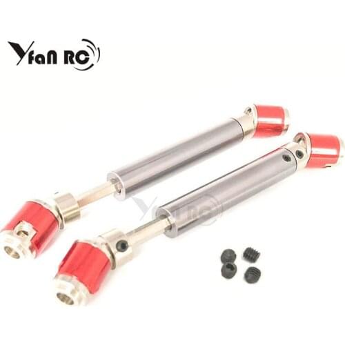 2PCS RC Cars Metal Drive Shaft for Tamiya CC01 AXIAL SCX10 Rock Crawler Parts Upgraded