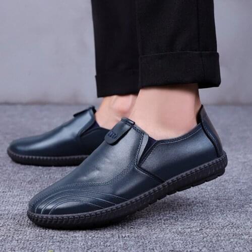 2019 The New fashion high quality Mens leather shoes, sping autumn Business fashion Men Casual Shoes, Brand Shoes Men S4-07