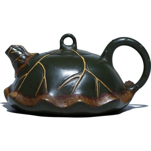 320ml Yixing Purple Clay Teapot Handmade Bamboo Xishi Teapot Filter Large Teapot Ceramic Tea Set Single Household Teapot Se