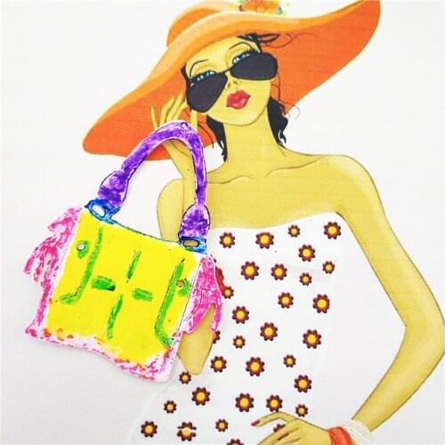 6.2*4.8cm Fringed handbag die Cutting dies metal crafts paper die-cutting /DIY embossing Easter Halloween Scrapbooking