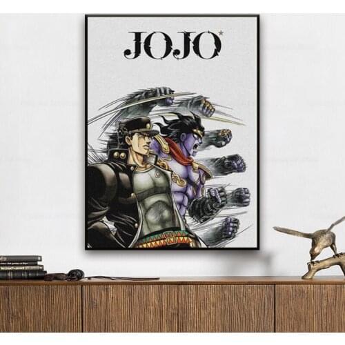 Jotaro Kujo Star Platinum JoJos Bizarre Adventure Anime poster Painting wall Art decor Living room Study Home Decoration Gift