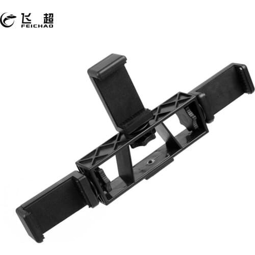Multi Head Three Position Mobile Phone Stand Clip Bracket Holder 3-Position Live Tripod Camera 1/4 Connector Smartphone Selfie