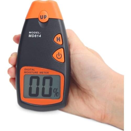 Range 5% to 40% LCD Digital Moisture Meter 2 Pin Wood Moisture Hygrometer Tester Timber Damp Water Contain Level Detector MD814