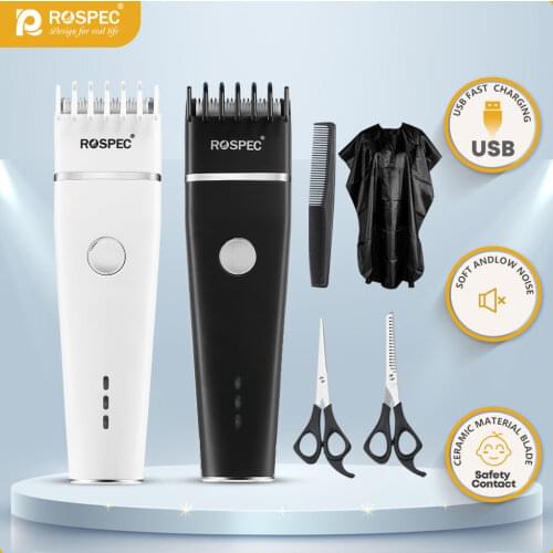 ROSPECUSB Electric Hair Clippers Trimmers For Men Adults Kids Cordless Rechargeable Hair Cutter Machine Professional