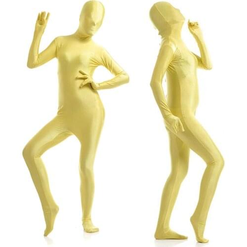 Customized Zentai Costumes Full Body Skin Suit Catsuit Halloween Costumes Adult Bodysuit add crotch zipper