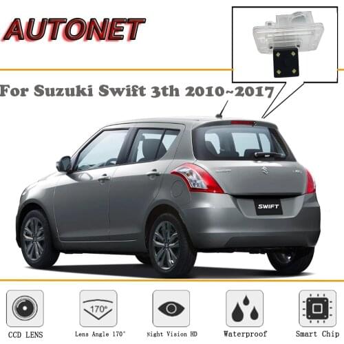 AUTONET Rear View camera For Suzuki Swift 3th ZC72S ZC82S ZC32S Swift Sport 2010~2017/CCD/Night Vision/license plate camera