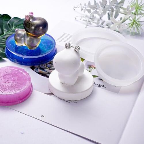 1pcs Round Silicone Coaster Molds Epoxy Resin Casting Mold Circle Coaster Pan Mould Jewelry Pendant DIY Making Supplies