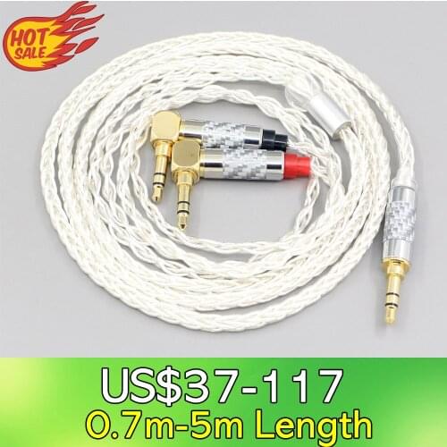 LN007679 8 Core Silver Plated OCC Earphone Cable For Verum 1 One Headset L Shape 3.5mm Pin Headphone