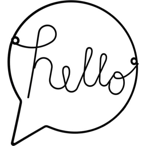 Nordic Style Metal Wall Decor Iron Hello Letters Sign Wall Hanging for Kid Room Decoration Hallway Sign Welcome Sign Home Decor