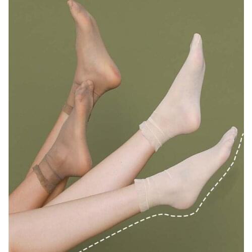 Trendy Lace Ruffle Side Pile Socks Ins Style Sweet Transparent Thin Breathable Mesh Socks Sexy Princess Fairy Socks