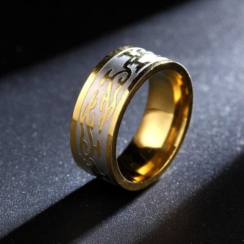 MOREDEAR Vintage 316L Stainless Steel Ring for Men And Women 8mm