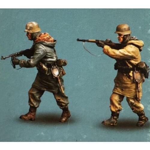 1/35 Scale German Kharkov Soldier 2 People Unpainted Miniatures Unpainted Resin Model Kit Figure Free Shipping