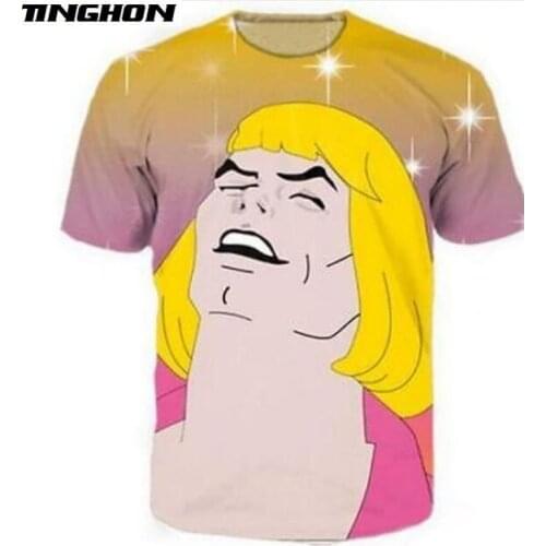 New Fashion Womens/Mens Cartoon He Man Funny 3D Print Casual T-Shirt Plus Size XS-7XL