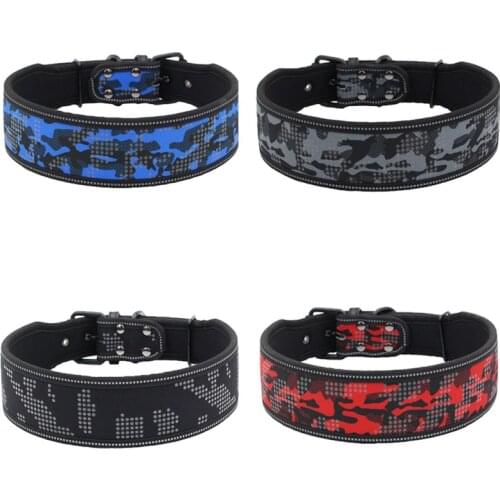 Pet Dog Collar Adjustable Reflective Camouflage Personalized Dog Collar With Buckle For Small Medium Large Dogs