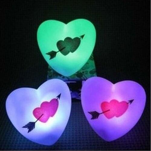 Couple gift colorful night lamp/ arrow through the heart of the nightlight Silicone business gifts craft lighting