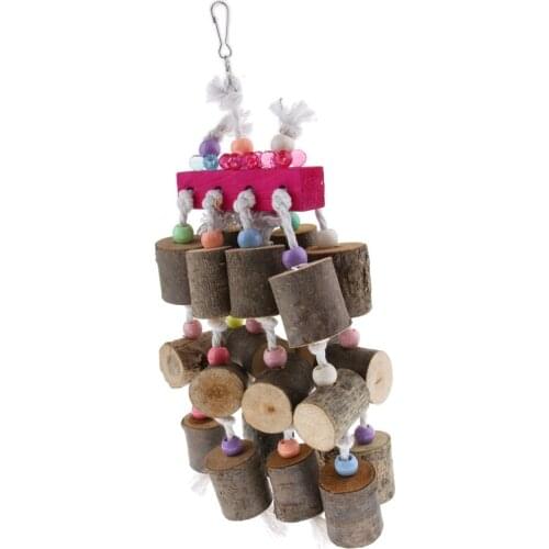 Pet Parrot Cage Toys, Log Bird Chew Toy, Entertaining, Great for Chewing