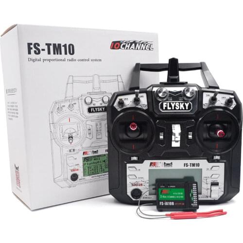 Flysky FS-TM10 2.4G RC Transmitter Controller 10ch 6CH iA10B iA6B Receiver For RC Helicopter rc car aircraft FPV drone toys