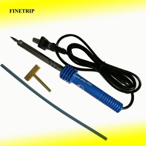 1pc 220V-240V 40W Pencil Tip Soldering Iron Welding Gun Tool with Solder T-head Rubber strip for LCD Pixel Repair Ribbon Cable