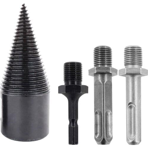 Removable Firewood Log Splitter Drill Bit, Wood Splitter Drill Bits Split Drilling Tools Drill Bit Wood Chopping Bit