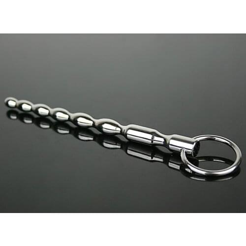 Male Penis Insert Stainless Steel Urethral Beads Penis Plug Cock Ring Urethral Plug Dilators Sounding Rod Sex Toys For Men