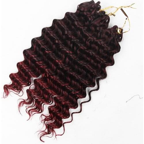 Crochet Hair Braids Deep Wavy Low Temperature Fiber 10 Inch 3strand/pack Can Be Re-model Synthetic Crochet Briads Hair