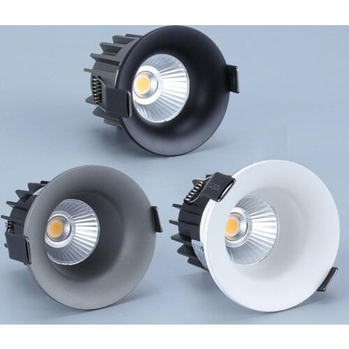 Hoge Kwaliteit Ronde Dimbare Recesse Led Downlights 7W 9W 12W Cob Led Plafond Lamp Spot Verlichting AC110-220V indoor Verlichtin