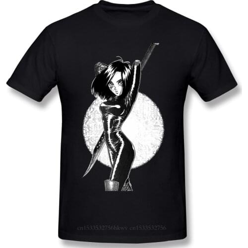 High Quality Streetwear O-Neck 100 Cotton Battle Angel Alita T-shirt Battle Angel Alita Comics Business Jump Graphic T Shirts