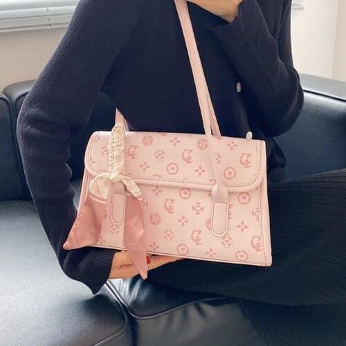 Women Pink Handbag Luxury Designer Pu Leather Shoulder Bag Casual Ladies Tote Bag Fashion Print Female Purses and Handbags Cabas