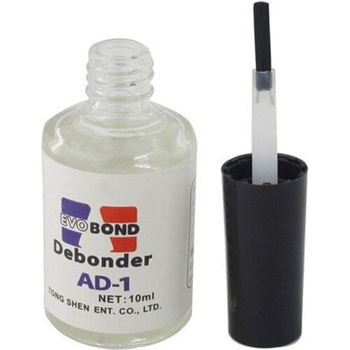 1 pc 10ml Nail Art with Brush Nail Glue ad-1 Eyelashes stickers False Tip Rhinestone Liquid Remover