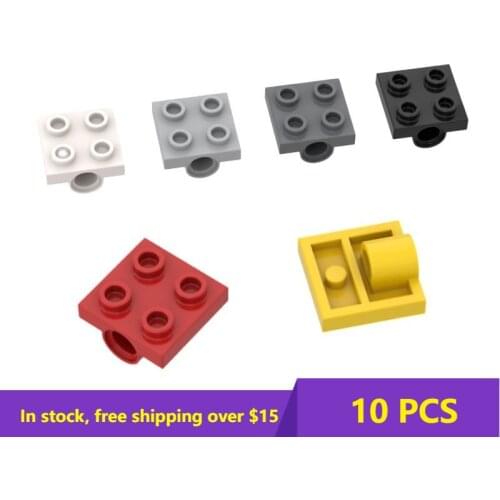 10PCS Bricks 10247 2444 2x2 Bottom Side With A Hole High-tech Building Block Model Kids Toy DIY High-Technical Brick Parts Gifts