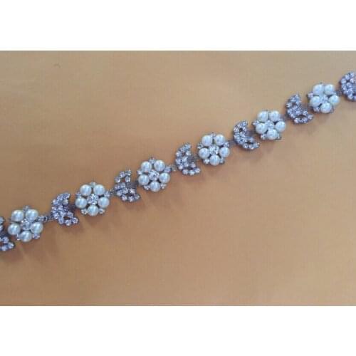 10 yards DHL shipping Rhinestone Pearl Trim