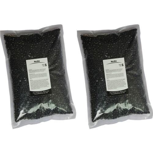 2Bag Pearl Hard Wax Bead Beans Waxing Hair Removal Hot Film No Strip Black