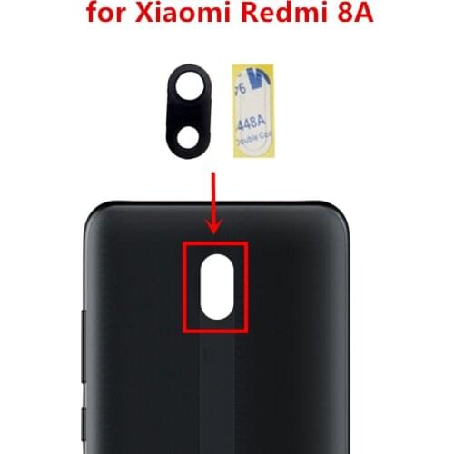 2pcs for Xiaomi Redmi 8A Camera Glass Lens Back Rear Camera Glass Lens Replacement Repair Spare Parts with Glue