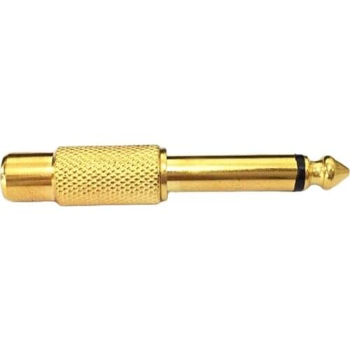 2pcs 6.35mm to RCA Female 6.5 to AV Power amplifier adapter straight