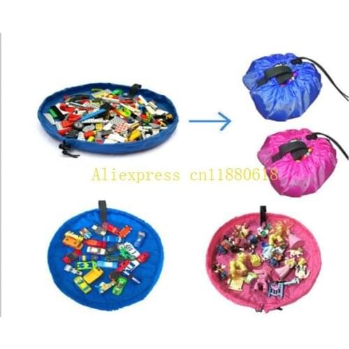 50pcs/lot Free Shipping 45cm Portable Kids Children Infant Baby Play Mat Small Storage Bags Toys Organizer Blanket Rug Boxes