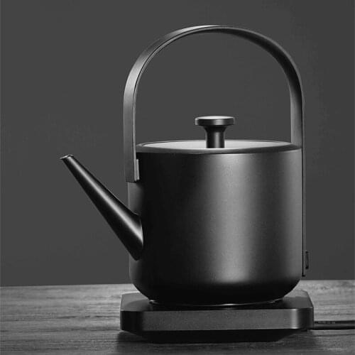 Retro Electric Kettle With Long Spout Water Boiler 0.6L Hand Flush Pot 1200W Small Teapot 304 Stainless Steel Teapot