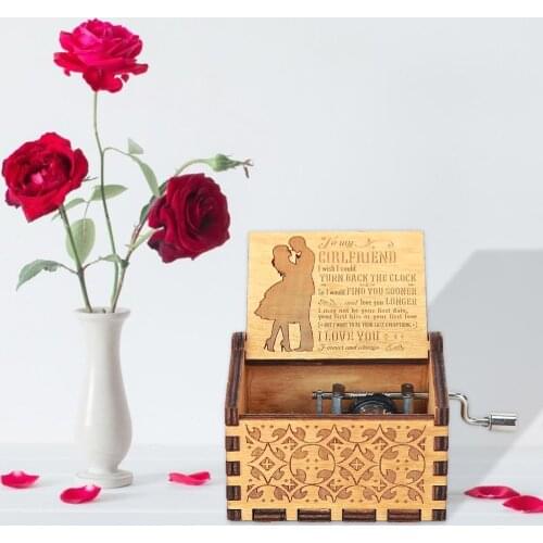 Wooden Hand Cranked Music Box Excellent Hard and Durable Birch Plywood Decoration for Music Lover Birthday Party Ornament