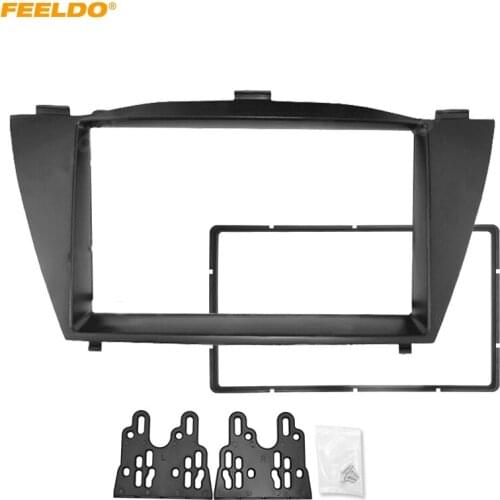 FEELDO Car Radio Audio 2DIN Fascia Face Frame Bezel For HYUNDAI IX35 Tucson IX Panel Dash Mount Trim Refit Kit #6149