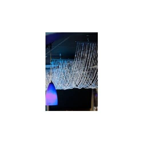 Hot 3ftx12ft(90x360cm) ,crystal Wedding bead ceiling Curtain wedding centerpiece crystal ceiling drapes