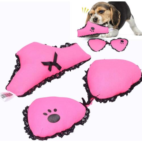 Pet Dogs Toy Bikini Shaped Pet Playing Toys Set Durable Squeaky Dog Chew Interactive Toys with Sound Interactive toy for pet