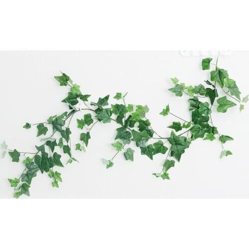 Artificial Rattan Plant Willow Vine Artificial Sweet Potato Leaves Mexican Home Garden Decoration Fake Green Plants