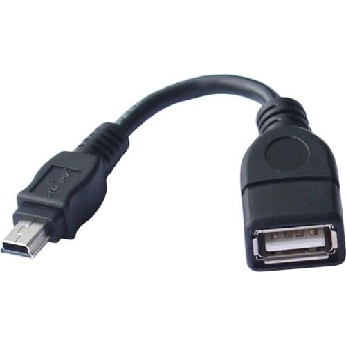 10cm Mini USB Male To USB Female Host OTG Cable Adapter Mini USB Cable for Tablet PC GPS Car CD
