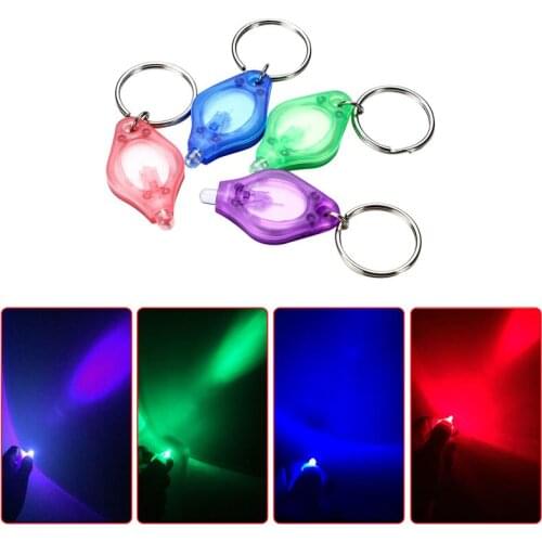 New 5pc Mini Pocket LED Keychain Flashlight Keyring Torch Emergency Key Ring Light Lamp for Outdoor camping hiking fishing