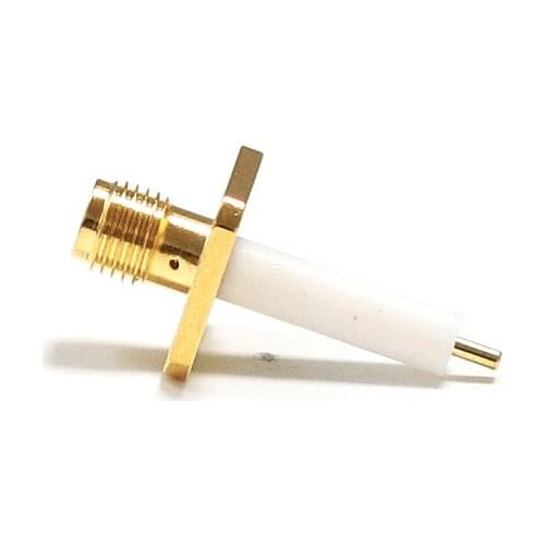 1PC SMA Connector SMA Female Jack RF Coax Connector 4-hole flange solder post Straight Insulator 15mm Goldplated NEW wholesale