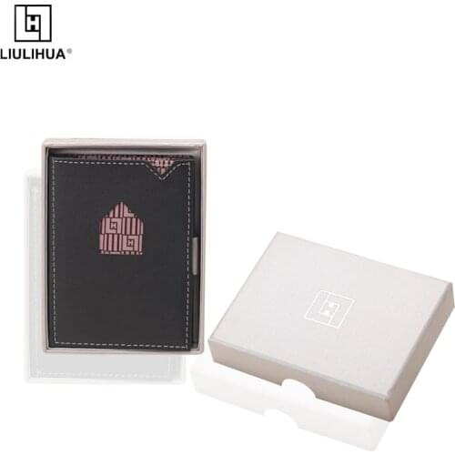 LLH Credit Card Case Holder man and women purse rfid protection male wallets Small Compact wallet Card Case Thin mini Wallet